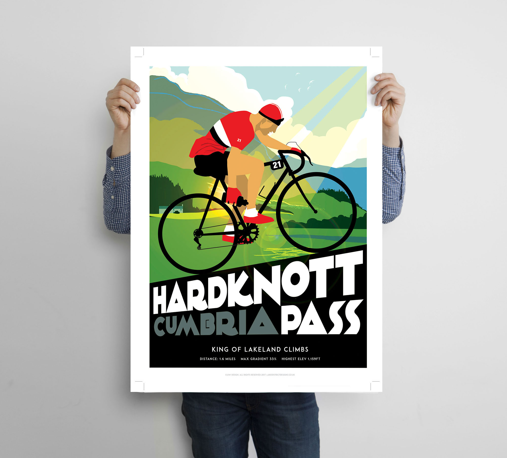 Lake District cycling poster
