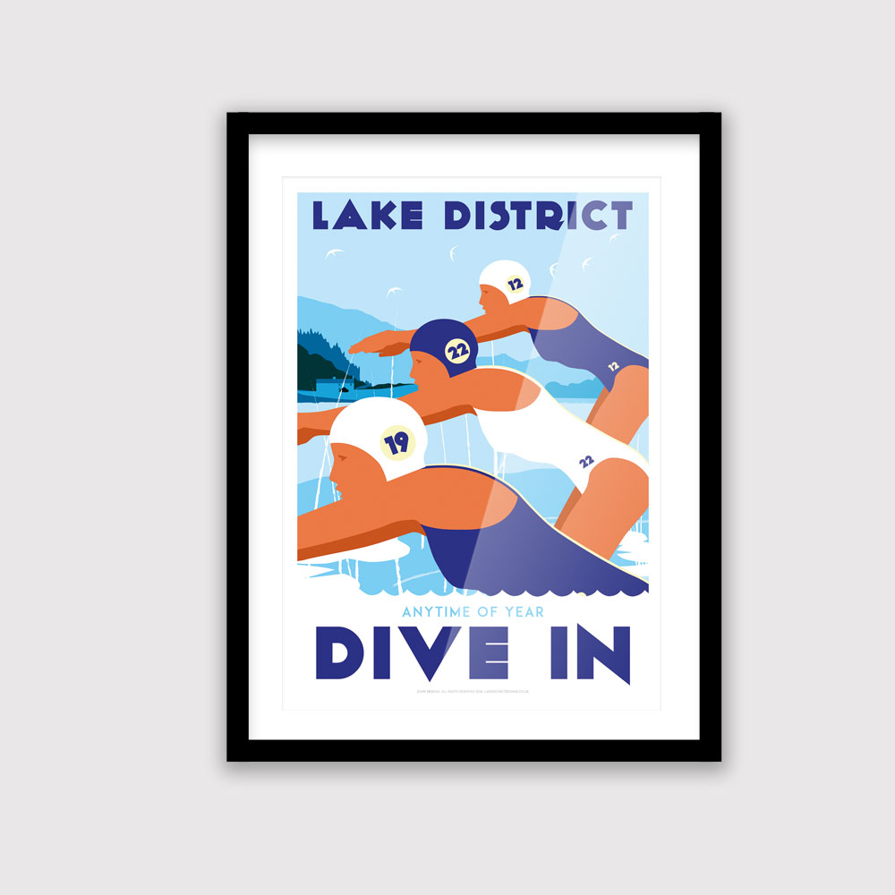 Lake District wild swimming poster