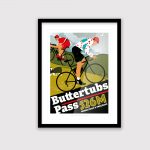 Buttertubs Pass cycling poster
