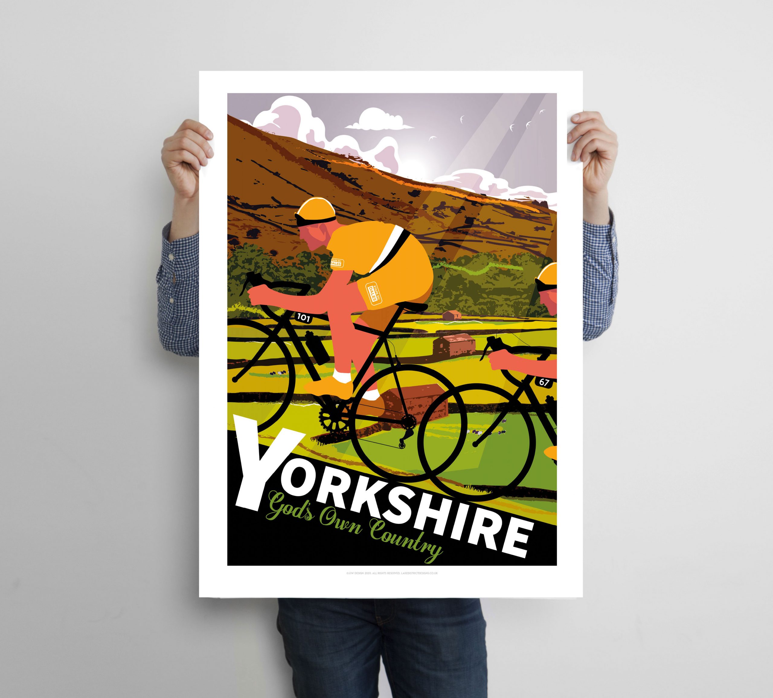 Yorkshire cycling poster