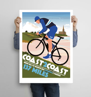 Coast to Coast cycling poster
