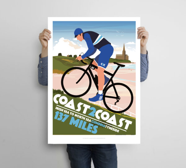 Coast to Coast cycling poster
